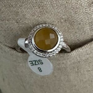 Elegant Yellow Chalcedony Ring